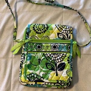 Vera Bradley Green/Yellow Floral Crossbody Purse